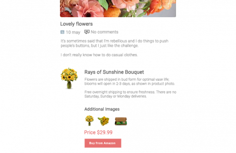 Products in posts